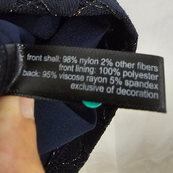 The Limited Y2K Tank Top Navy Blue Metallic Fairy Goth Boho S - Picture 9 of 11